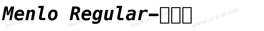 Menlo Regular字体转换